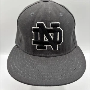 Notre Dame Fighting Irish NCAA New Era Size 7 1/2 Green Fitted Baseball Hat - Picture 1 of 15