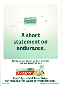 Publicidad Publicidad Postal Colgate Pasta de Dientes Total Fresh Strip  - Imagen 1 de 4