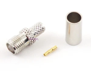 Paquete de 2 SMA conector coaxial hembra RG-58 LMR-195 - vendedor de radioaficionados de EE. UU. - Imagen 1 de 1