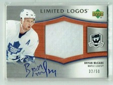 05-06 UD Upper Deck The Cup Limited Logos  Bryan McCabe  /50  Patch  Auto