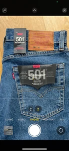 Levi 501 '93 Mens JEANS ‘93 STRAIGHT STRETCH EXTENSIBLE New With Tags W32/ L34 - Picture 1 of 12