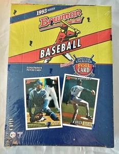 Caja de béisbol Bowman 1993 sellada de fábrica 24 paquetes Derek Jeter - Imagen 1 de 1