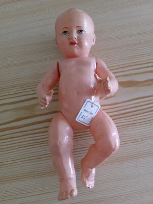 baigneur celluloïd PetitCollin France, ancien 1950, 25cm - Photo 1/4