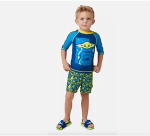 Star Wars Mandalorian Grogu The Child Rash Guard und Badeshorts Set Größe 2T - Bild 1 von 4