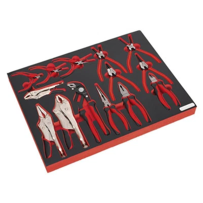 Sealey TBTP05 Tool Tray with Pliers Set 14pc - Image 1 of 3