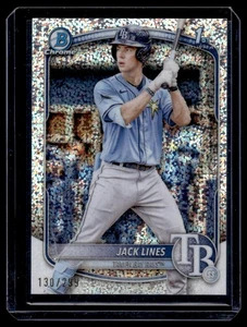 2025 Bowman Chrome Prospects Speckle Rifrattore Jack Lines 130/299 Tampa Bay Rays - Foto 1 di 2