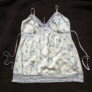 Linea Donatella Babydoll Nightgown Slip Dress XL Pastel Floral Feminine Fairy - Picture 1 of 12