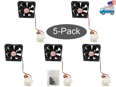 5-Pack: NEW 90mm Ball Bearing Cooling Fan Array Kit for Open Mining/Gaming PC - Image 1 of 4