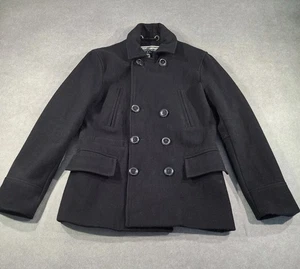 Superdry Mens Peacoat Medium Commodity Edition Classic Fit Wool Blend Black - Picture 1 of 22