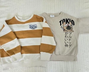 Zara kids 3-4YRS Set of two Sweatshirts Print stripe and dog - Picture 1 of 8