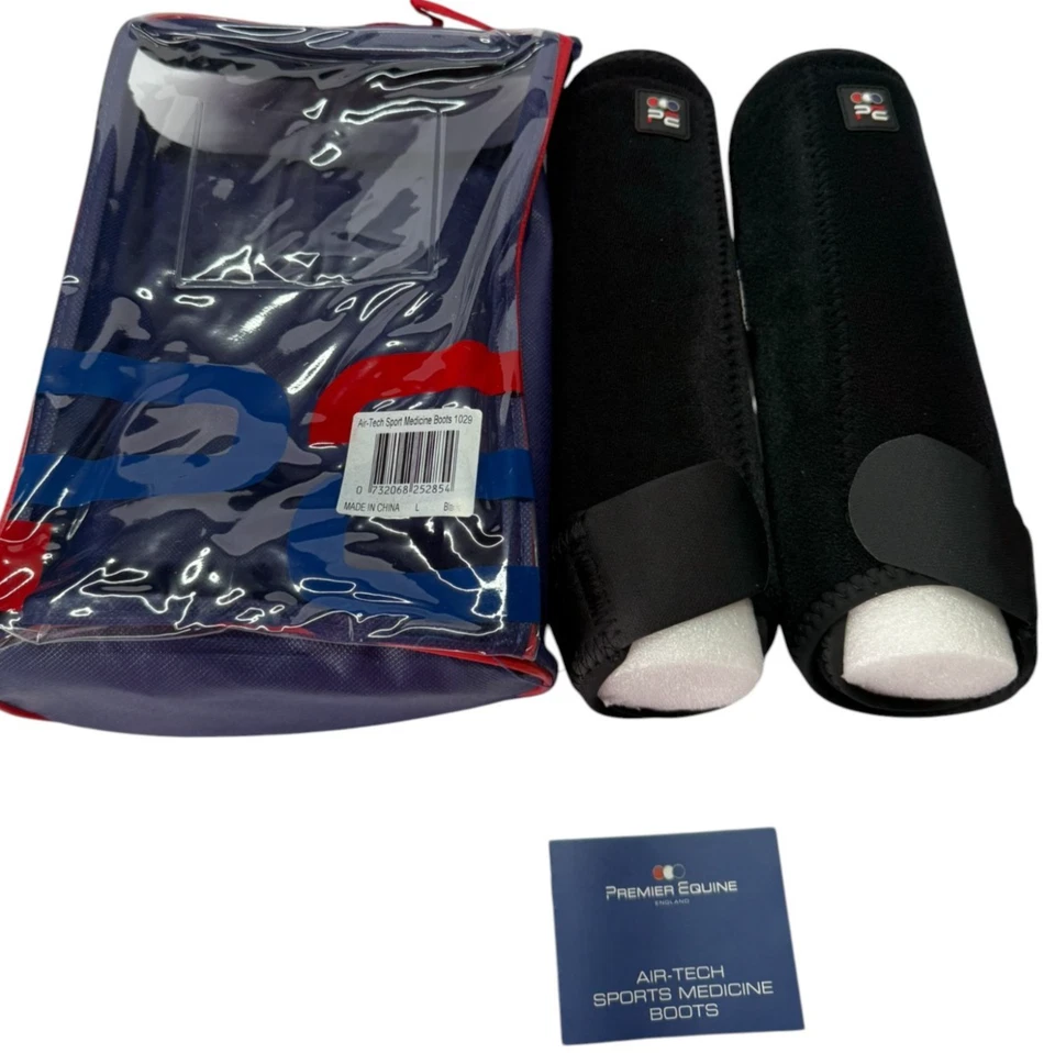 Premier Equine Air-Tech Sports Medicine Boots | Grau | Größe L (siehe Etikett) - Bild 1 von 2