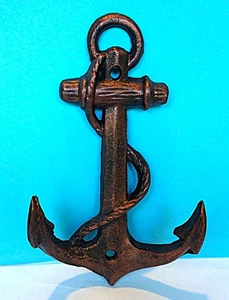 Schiffsanker Doppel Wandhaken Gusseisen Rustikal Maritim Dekor Antik Stil - Bild 1 von 3