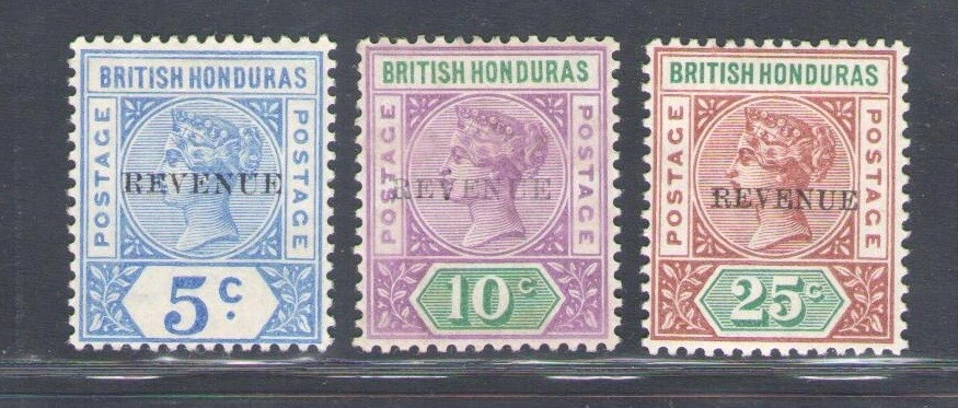1899 British Honduras, Stanley Gibbons No. 66/68 - MH* - Image 1 of 1