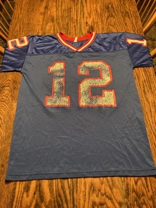 Camiseta De Colección Años 90 Buffalo Bills NFL No. 12 Jim Kelly Nylon Hecho en EE. UU. Envejecido - Imagen 1 de 10