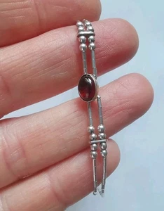 Bracciale Argento Sterling Granato R29M - Foto 1 di 3