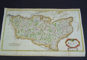 Antique map of Kent by Robert Morden 1695 - Picture 1 of 7