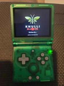 ANBERNIC RG35XX SP (GREEN TRANSPARENT) 64GB GAME CARD (KNULLI GLADIATOR 2) GXRG - Picture 1 of 23