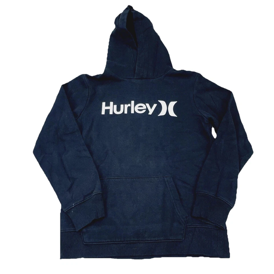 Sudadera con Capucha Hurley Niños Grande Negra Blanca Sudadera Suéter Patín Deletrear Juventud IN Foto 1 de 4