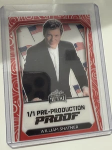 WILLIAM SHATNER 2023 Leaf Metal USA AMERICAN FLAGS Pre-Production Proof 1/1 - Picture 1 of 1