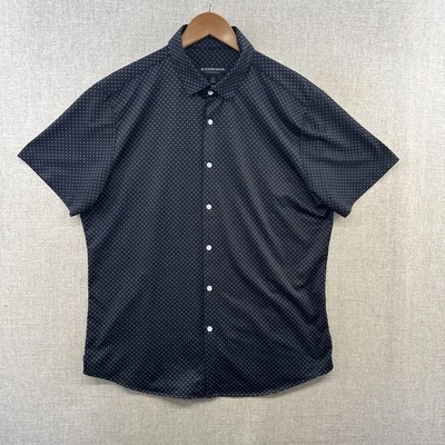 Mizzen + Main Halyard Shirt Large Trim Blue Polka Dots Short Sleeve Button Down - Image 1 of 4