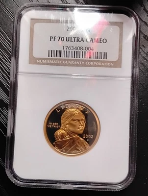 2003 S SACAGAWEA Dollar NGC PF70 ULTRA CAMEO LT#787 - Image 1 of 4