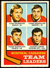 1974-75 OPC NHL 124 YVAN COURNOYER PETER FRANK MAHOVLICH EX-NM CANADIENS LEADERS