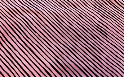 LORALIE DESIGNS #LL692189 - SORTA STRIPE BIAS - PINK/BLACK-- BY THE YARD - Image 1 of 2