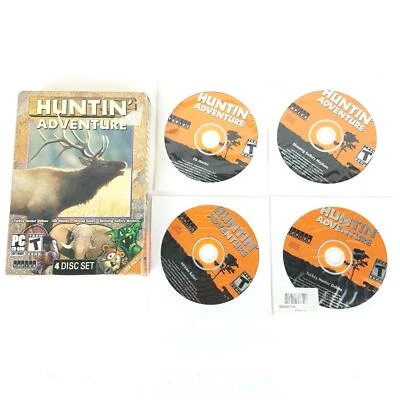 Huntin' Adventure (PC, 2004) Windows Hunting Animal Shooting 4 Disk Set - Image 1 of 4
