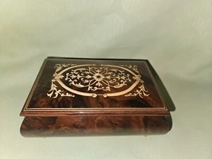 Unione Artigiani Intarsio Sorrentino SR36 Inlaid Wood Italian Jewelry Music Box - Picture 1 of 8