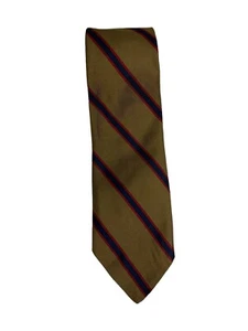 Whitney & Rhodes Tie Retro Gold/Bronze Striped Tie - Picture 1 of 7