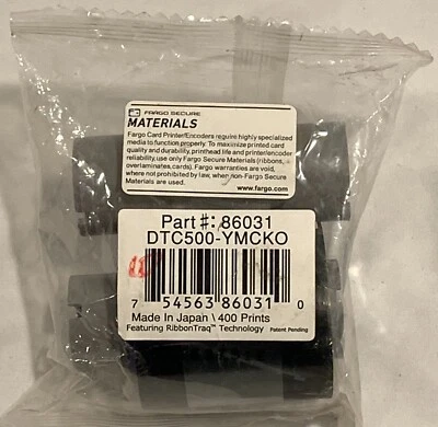 Fargo 86031 Color Ribbon DTC500-YMCKO 400-Prints - Image 1 of 2