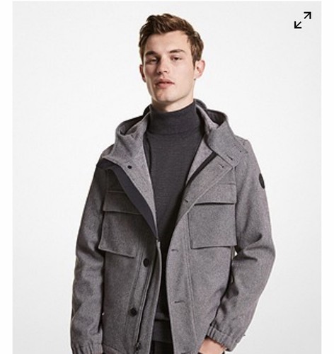 Cappotto a vento Michael Kors autunno 22 tessuto in cenere CF2204O6YZ taglia XXL esaurito