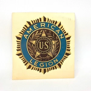 True VTG American Legion Car Sticker Decal Automobile Auto 3" Ephemera Label HTF - Picture 1 of 2