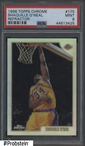 1998-99 Topps Chrome Refractor Shaquille O'Neal Lakers  HOF PSA 9 MINT