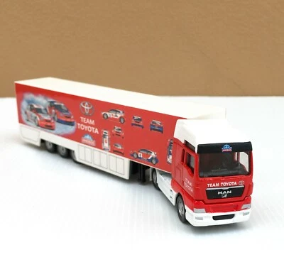Remolque Majorette Man TGX rojo Toyota Corolla Racing contenedor 1/87 (7,7 pulgadas) Foto 1 de 4