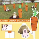 Easter Rabbit Carrot Garden Decoration Cute Rabbit Feeder Stands for outside