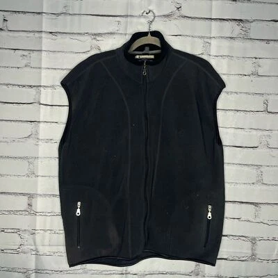 Chaleco Suéter Vintage Años 90 Champion Negro con Cremallera Talla XL Cuello Alto Sin Mangas Foto 1 de 4