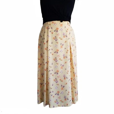 Falda Floral Amarilla Vintage Talla 16 Foto 1 de 4