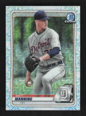 Matt Manning 2020 Bowman Chrome Prospects Mojo Refractor Detroit Tigers #BCP-229 - Image 1 of 2