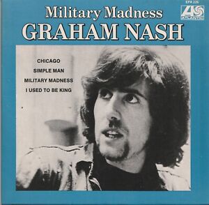 GRAHAM NASH EP: MILITARY MADNESS + 3 AUSSIE ATLANTIC 226  C=NM V=NM/EX- & VG  73