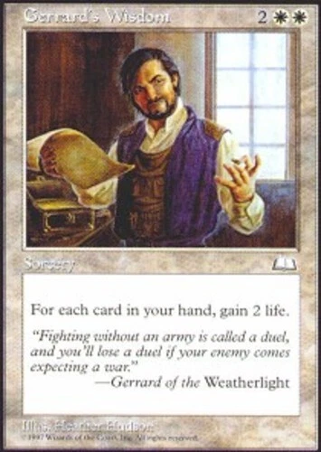 MTG magic cards 2x Gerrard's Wisdom Weatherlight Light Play, English - Image 1 of 1