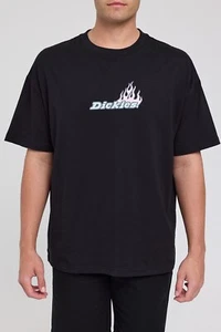 Dickies Flames 330 Tee T Shirt in Black - Large - Brand New - Picture 1 of 7