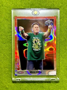 John Cena # 1/6 ORANGE LAVA REFRACTOR SSP PRIZM CARD 2024 Leaf Metal LEGENDS SP - Picture 1 of 24