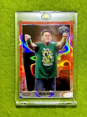 John Cena # 1/6 ORANGE LAVA REFRACTOR SSP PRIZM CARD  2024 Leaf Metal LEGENDS SP — 第 1/4 张图片
