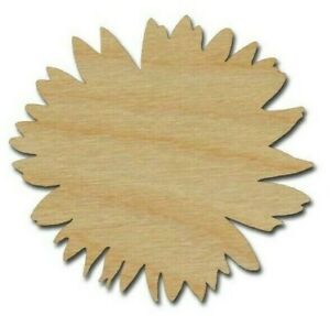 Sunflower Shape Unfinished Wood Cutouts DIY Flower Crafts Variety of sizes #002