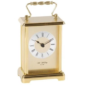 Wm Widdop Carriage Clock Aluminium Case Roman Numerals Battery Powered - Picture 1 of 7