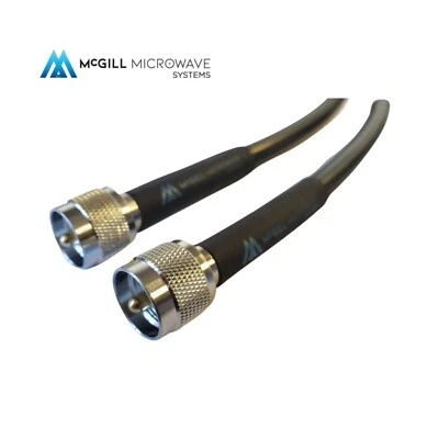 UHF Male to UHF male PL259 Cable Assembly Low Loss Coaxial RG214 Military Spec - Image 1 of 4