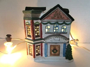 Christmas Collectible Lighted Ceramic Bank Towne Series ~ 1996 - Picture 1 of 11