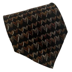 Cocktail Collection Vodka As Seen Under the Microscope Black Brown Geometric Tie - Picture 1 of 7