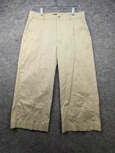 Lauren Ralph Lauren Womens Pants Size 8 Beige Wide Leg Preppy Capri - Picture 1 of 15
